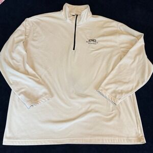 Ouray Sportswear Big Sky Montana Fleece Quarter Zip Pullover Mens XL Cream White